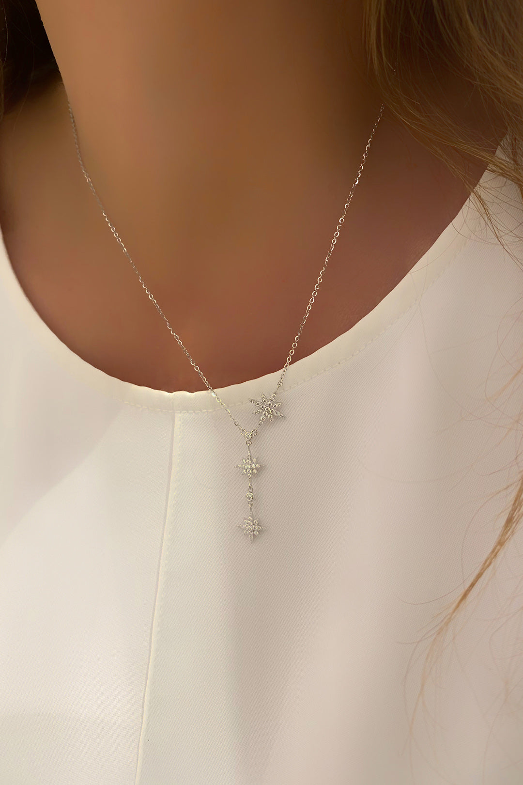 Midi Üç Kuzeyyıldızı Ve Tohum Y Gümüş Kolye