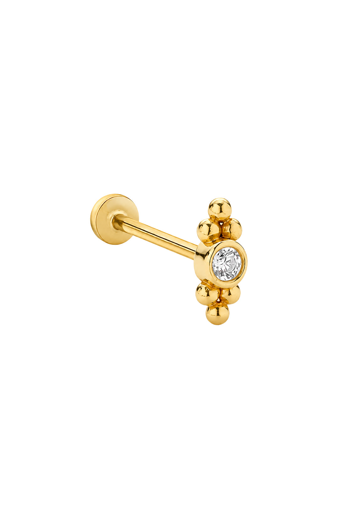 Mini Altı Top Bir Tohum 14 Ayar Altın Piercing