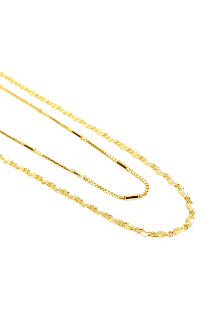 Gözlük Ve Sosis Zincir İkili Gümüş kolye