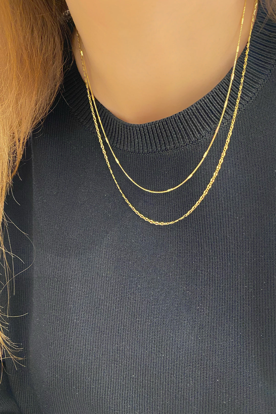 Gözlük Ve Sosis Zincir İkili Gümüş kolye