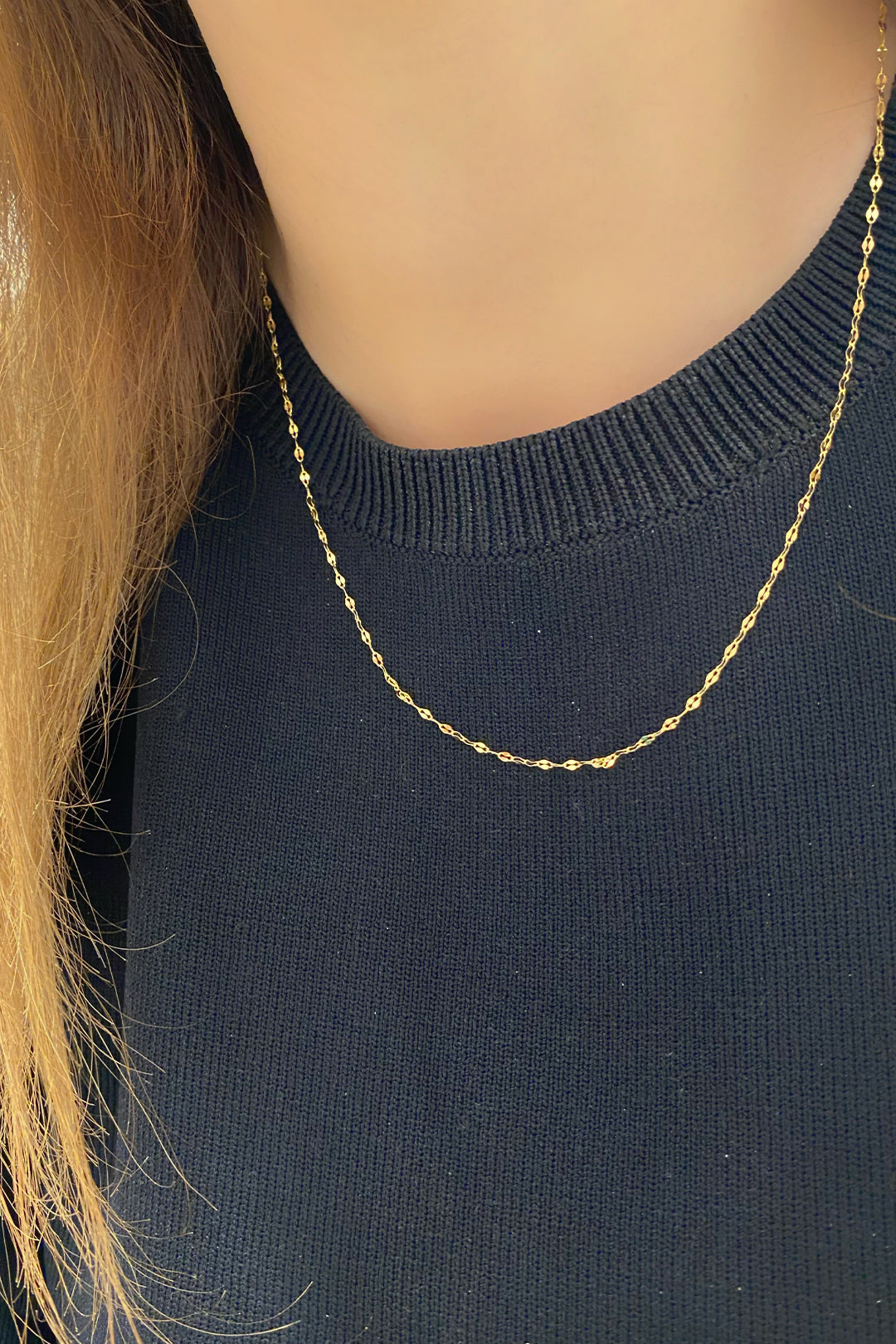 İnce Gözlük Zincir Gümüş Kolye