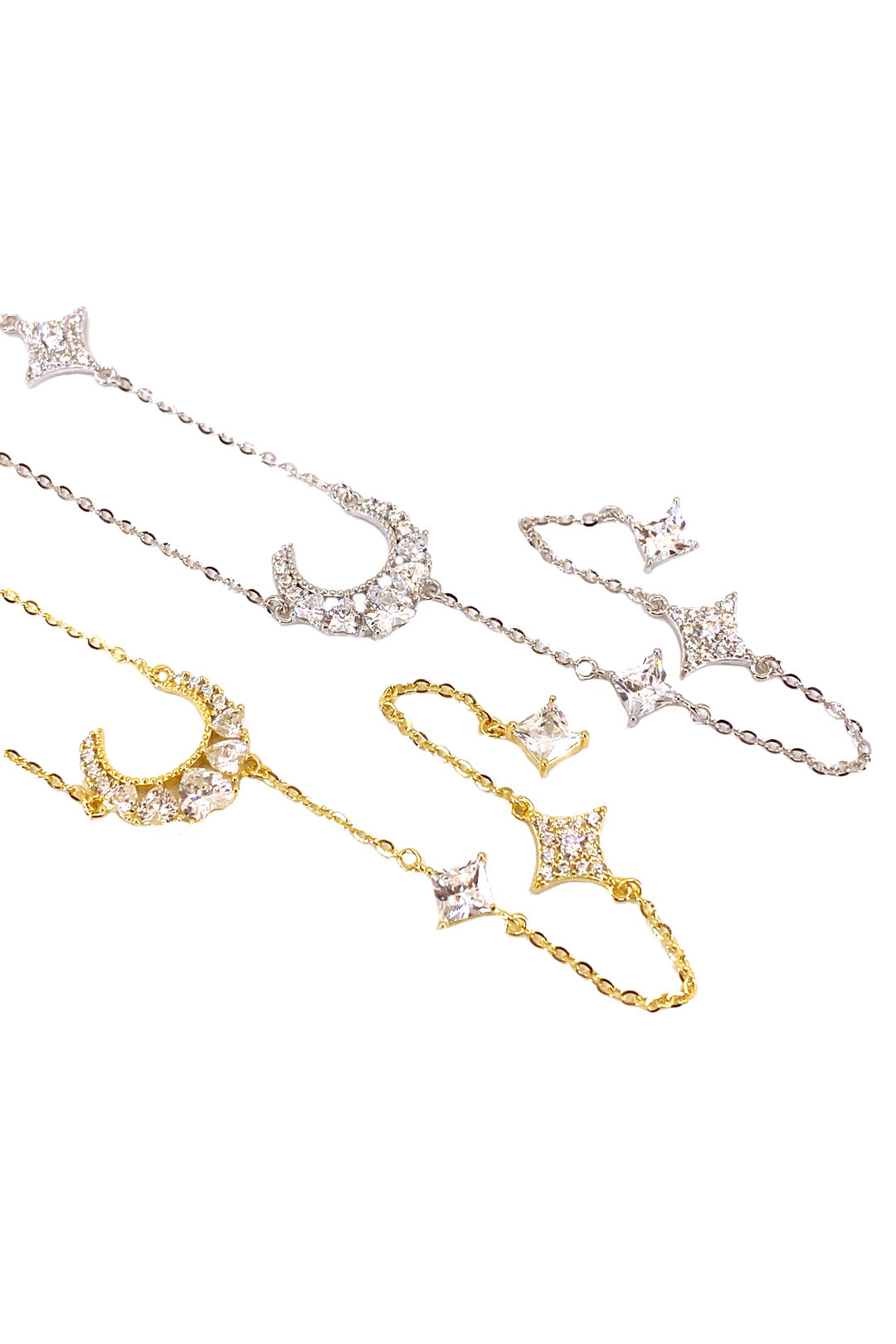 Karo Ve Ay Gümüş Y Kolye