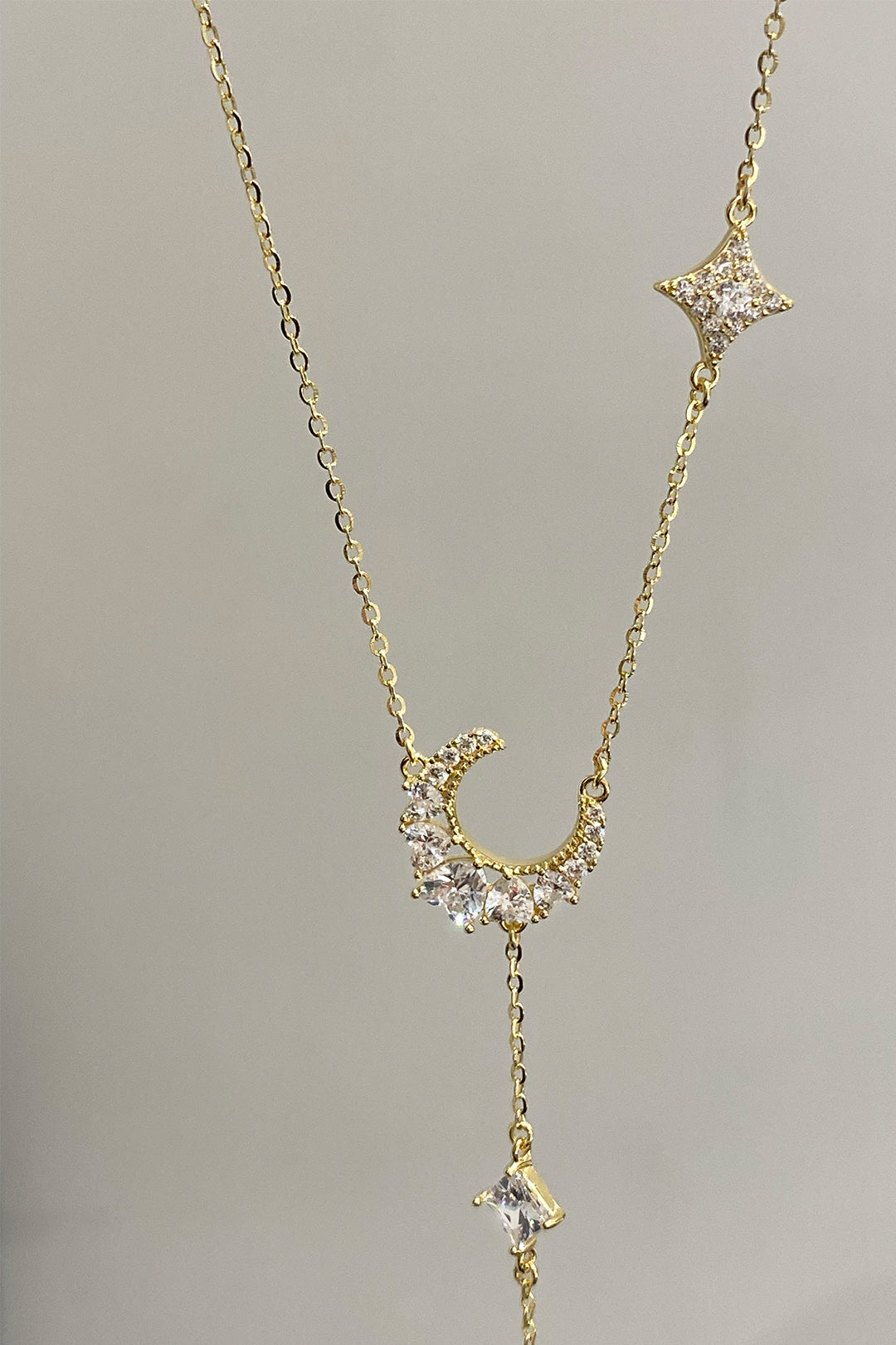 Karo Ve Ay Gümüş Y Kolye