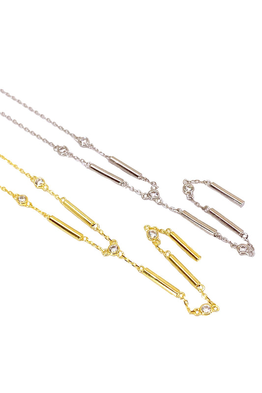 Çubuk Ve Tohum Gümüş Y Kolye