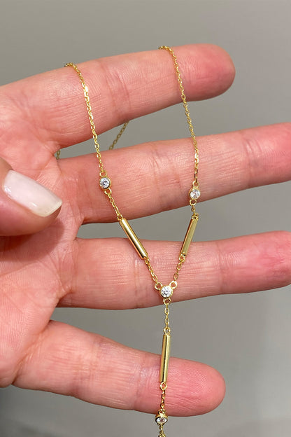 Çubuk Ve Tohum Gümüş Y Kolye