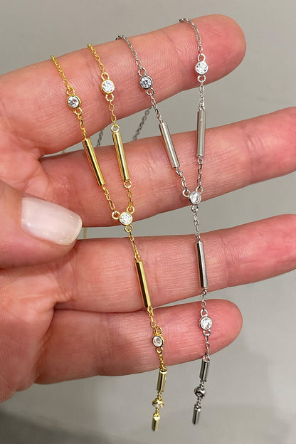 Çubuk Ve Tohum Gümüş Y Kolye