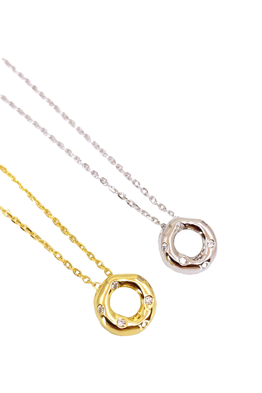 Mini Donut Gümüş Kolye