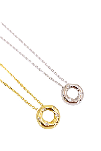 Mini Donut Gümüş Kolye