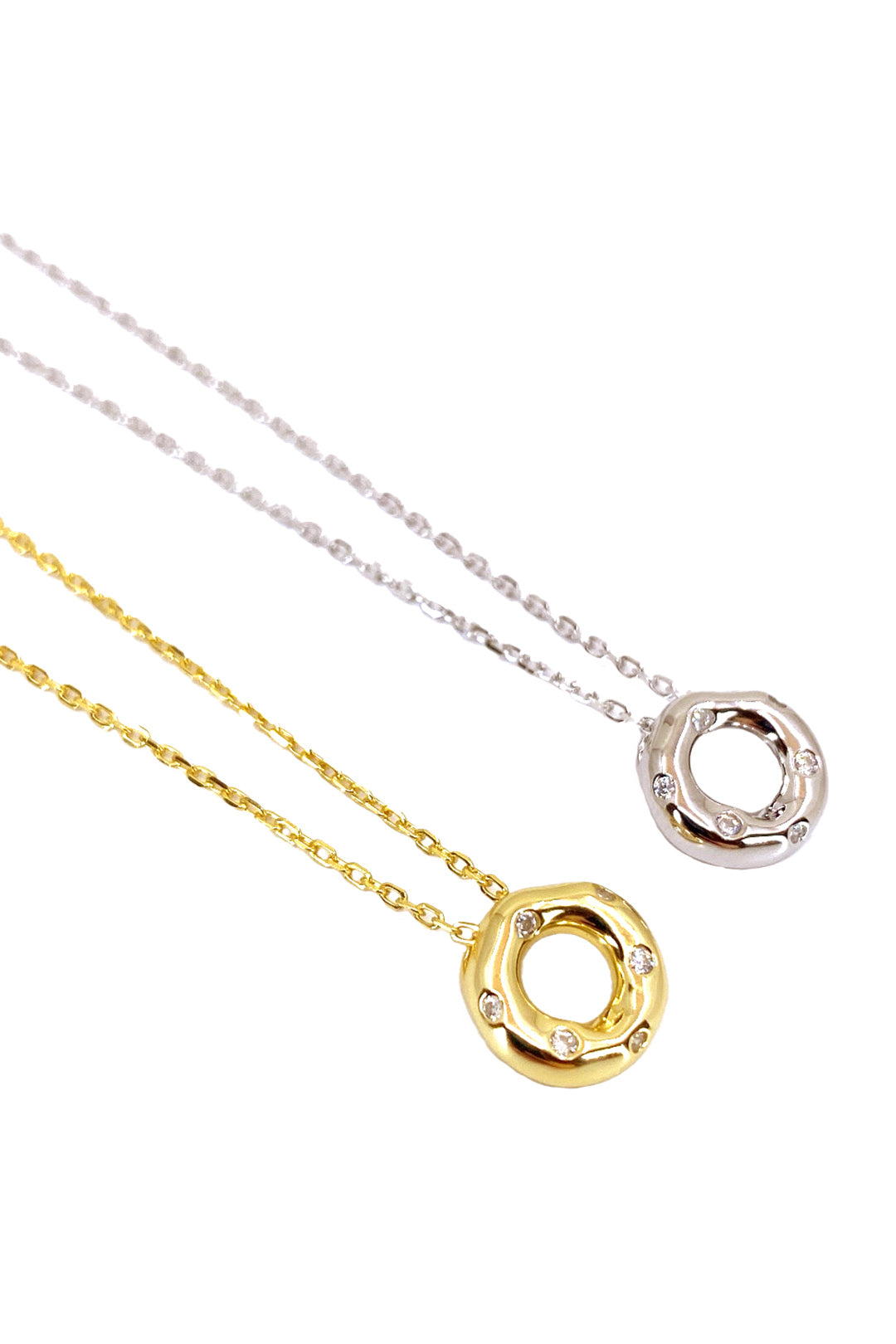 Mini Donut Gümüş Kolye