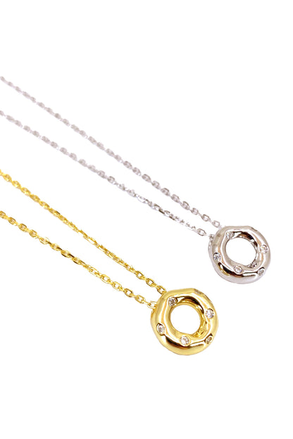 Mini Donut Gümüş Kolye