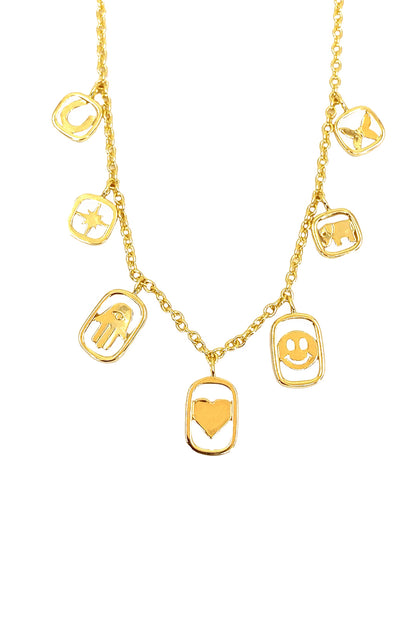 Taşsız Figür Sallantılı Gümüş Kolye