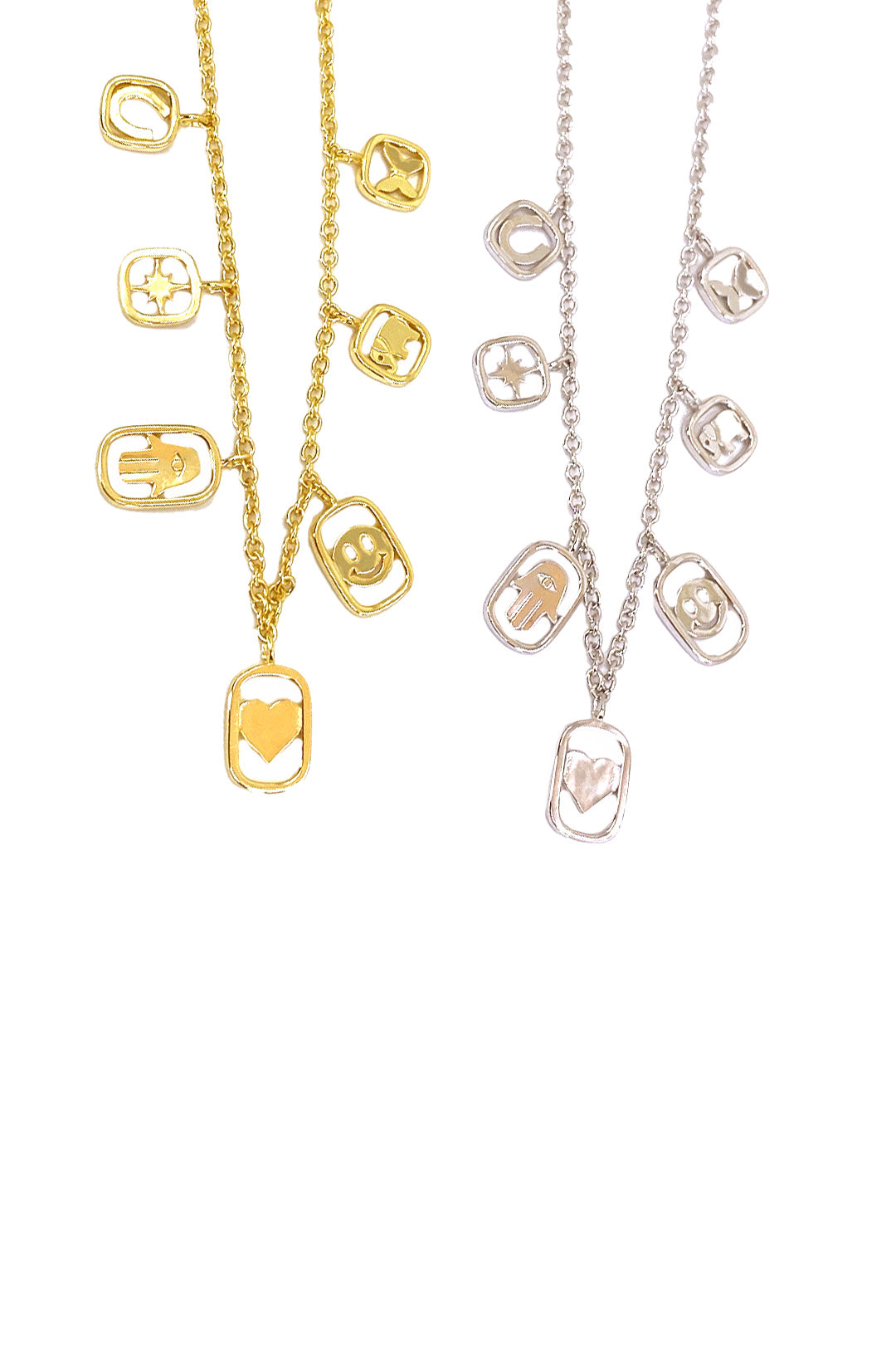 Taşsız Figür Sallantılı Gümüş Kolye