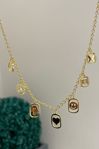 Taşsız Figür Sallantılı Gümüş Kolye