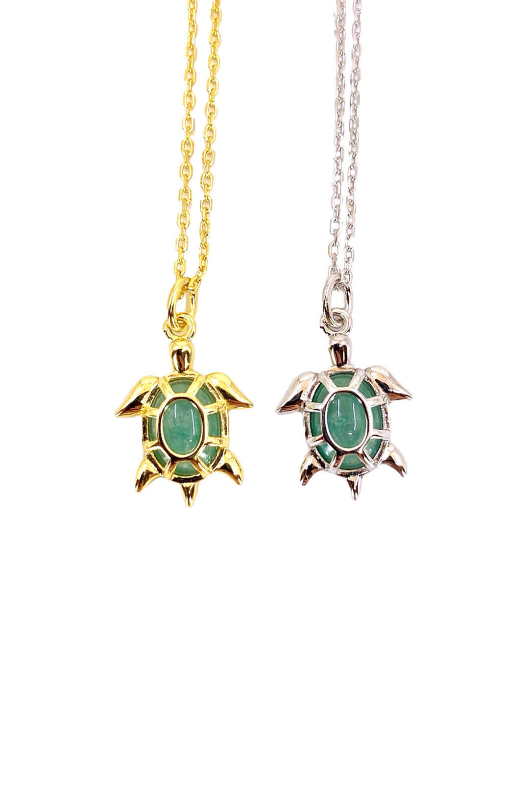 Yeşil Kaplumbağa Gümüş Kolye