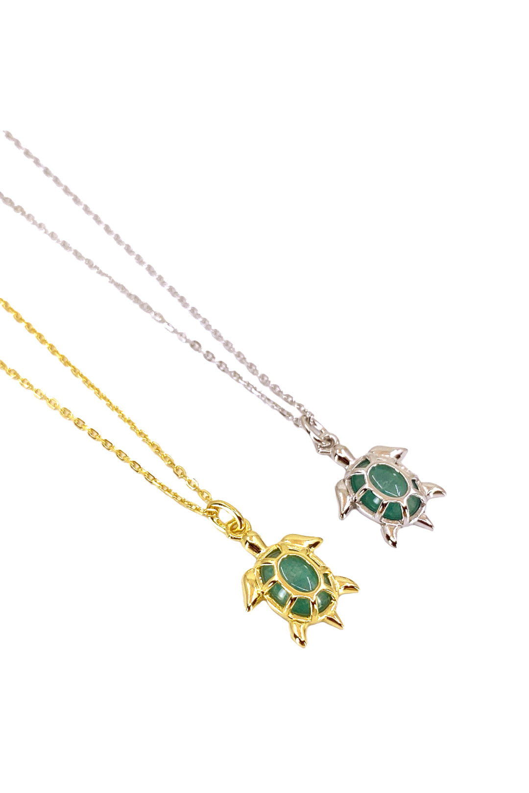 Yeşil Kaplumbağa Gümüş Kolye