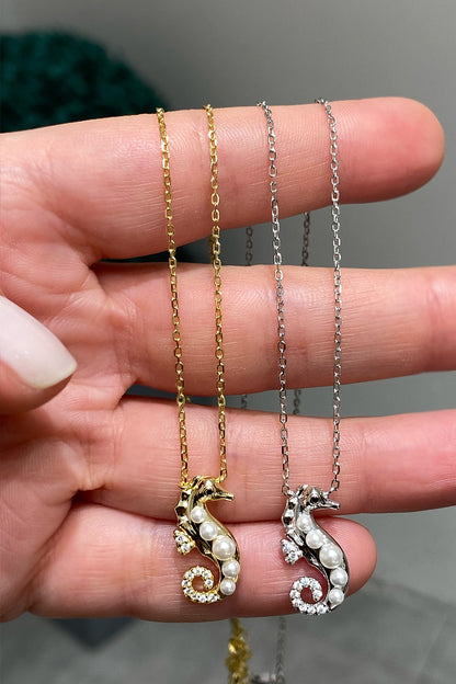 İncili Denizatı Gümüş Kolye