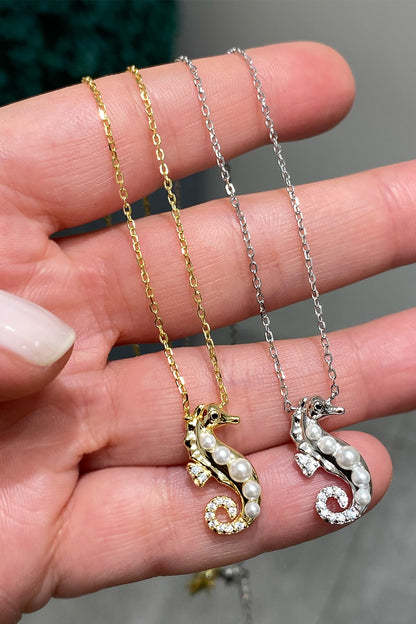 İncili Denizatı Gümüş Kolye