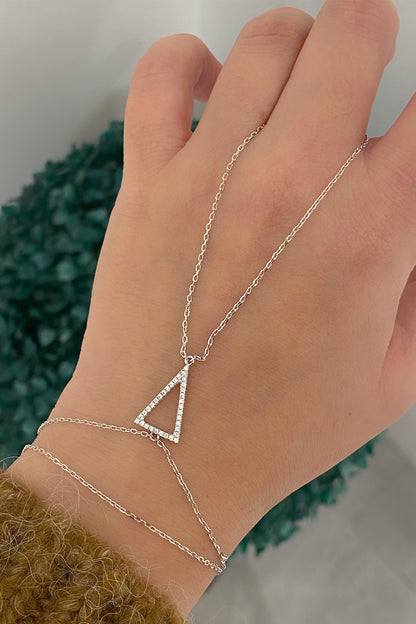 İçi Boş Üçgen Gümüş Şahmeran