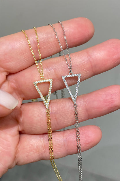 İçi Boş Üçgen Gümüş Şahmeran