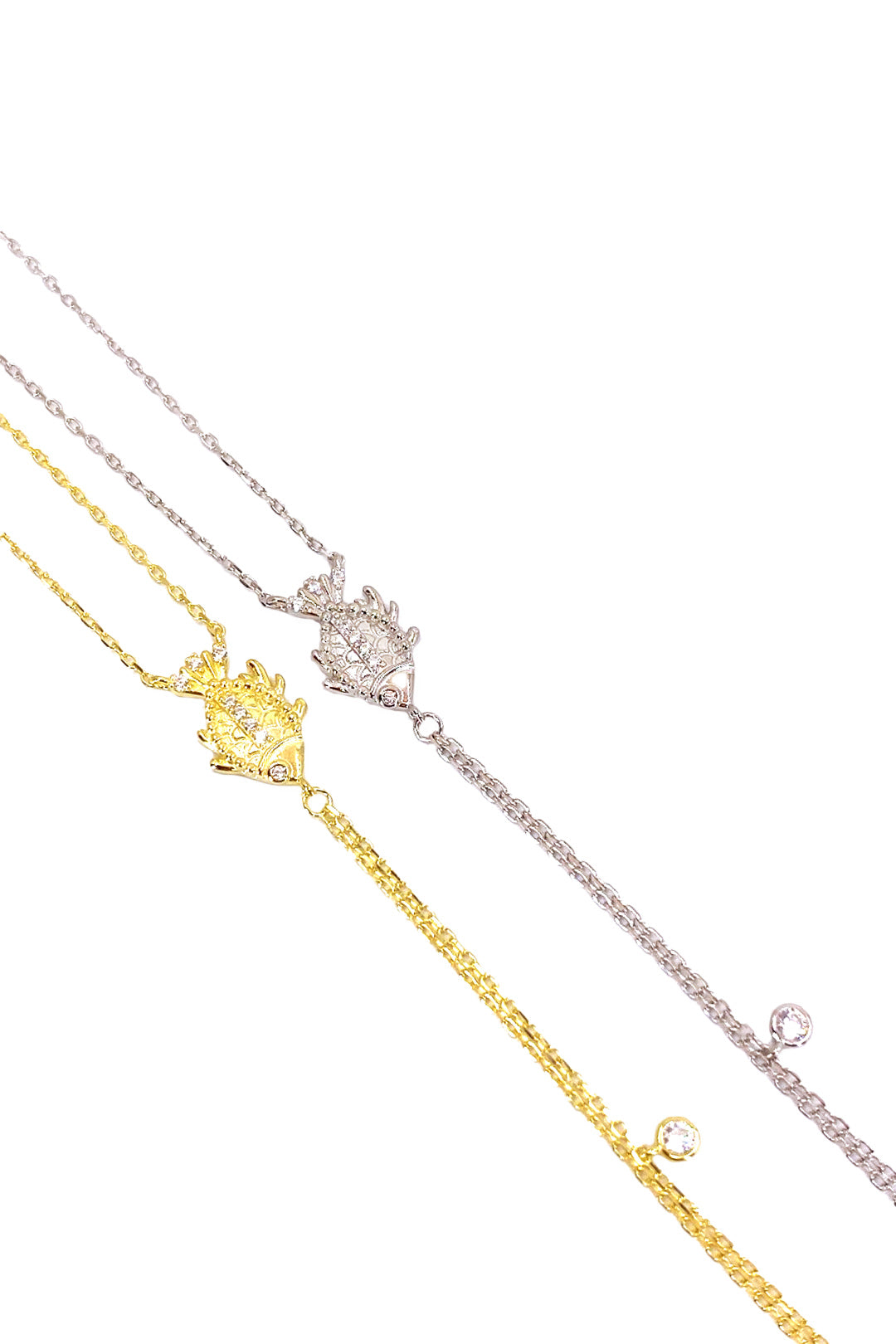 Taş Detaylı Balık Gümüş Şahmeran