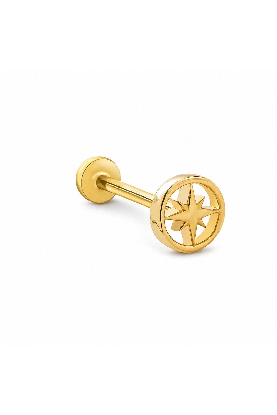 Çerçeveli Mini Kuzeyyıldızı 14 Ayar Altın Piercing