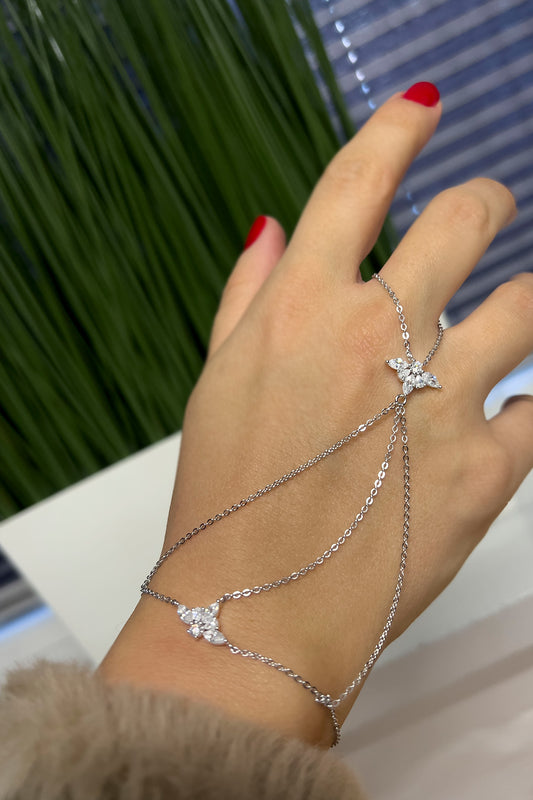 İki Lotus Zincir Gümüş Şahmeran