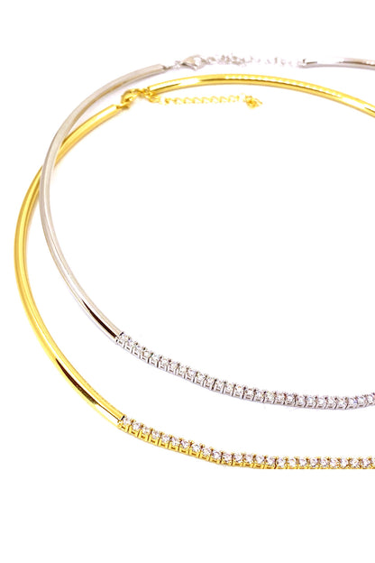 Suyolu Ve Kelepçe Gümüş Kolye