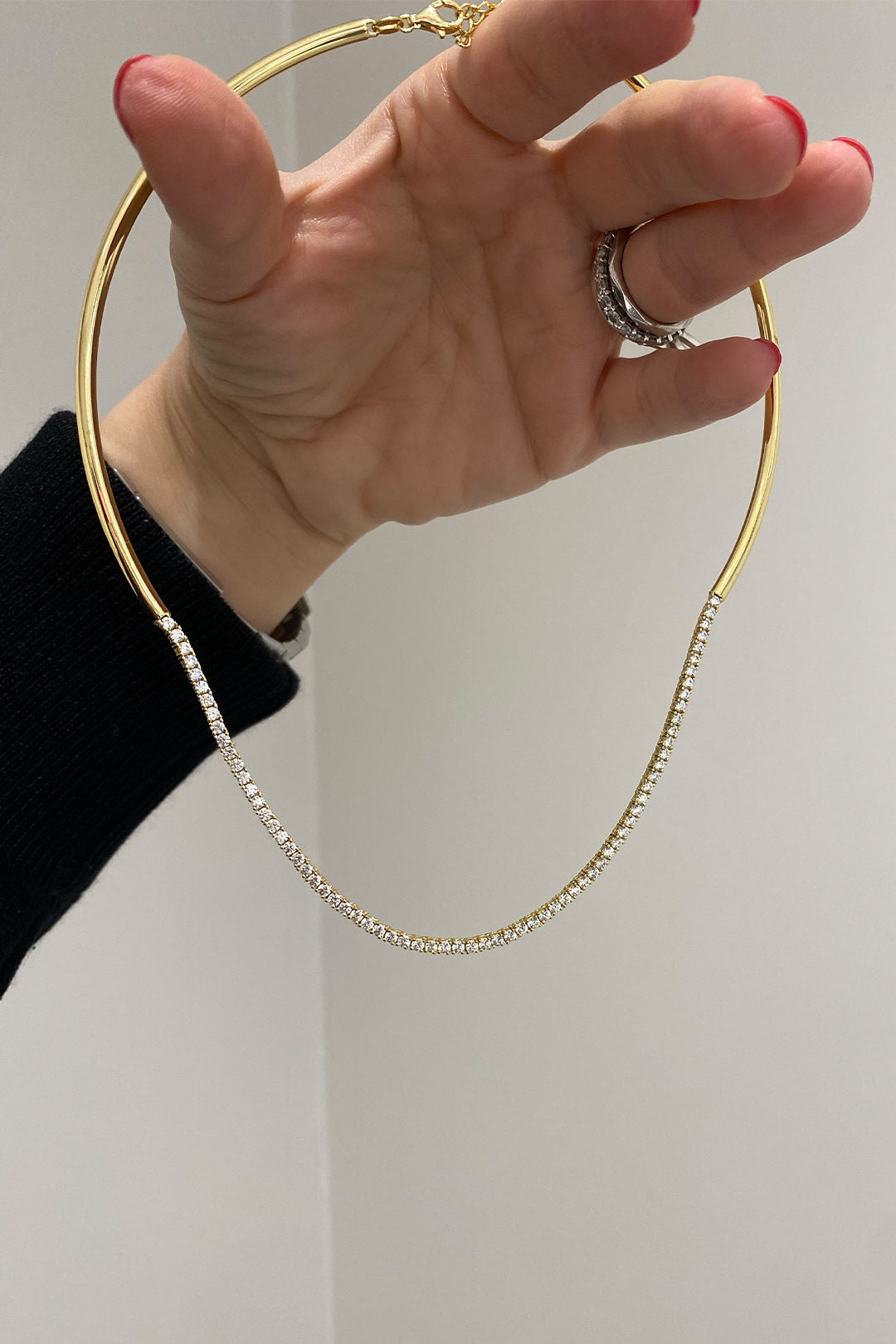 Suyolu Ve Kelepçe Gümüş Kolye