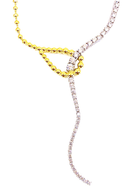 Suyolu Ve Top Zincir Gümüş Kolye