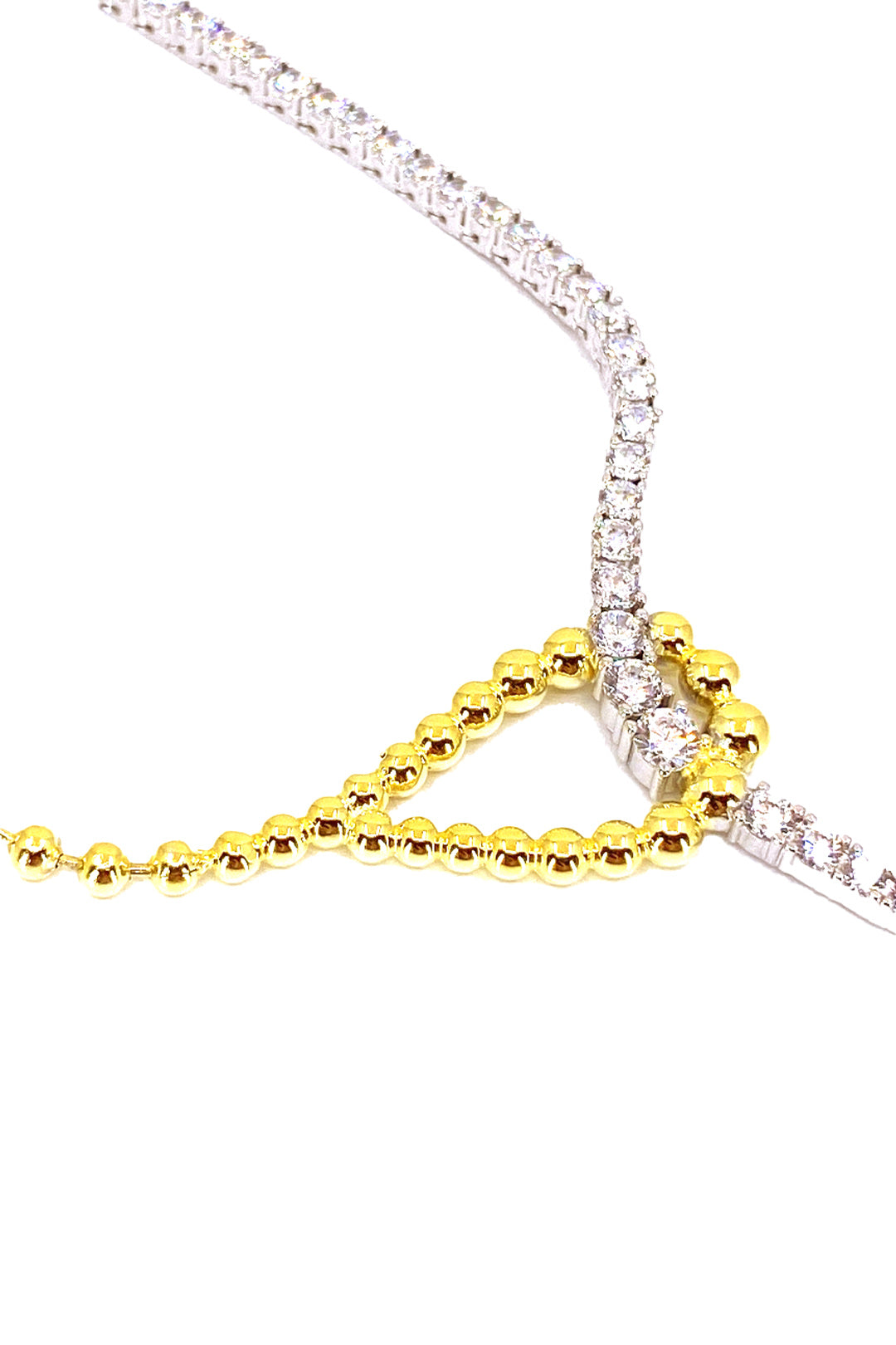 Suyolu Ve Top Zincir Gümüş Kolye