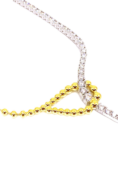 Suyolu Ve Top Zincir Gümüş Kolye