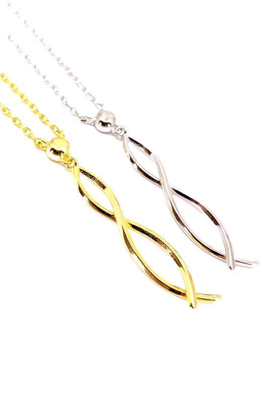 Taşsız İnce Lades Gümüş Kolye