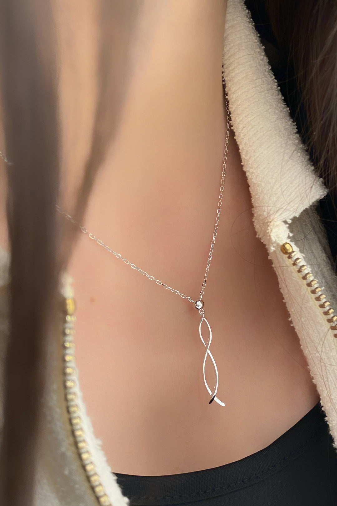 Taşsız İnce Lades Gümüş Kolye