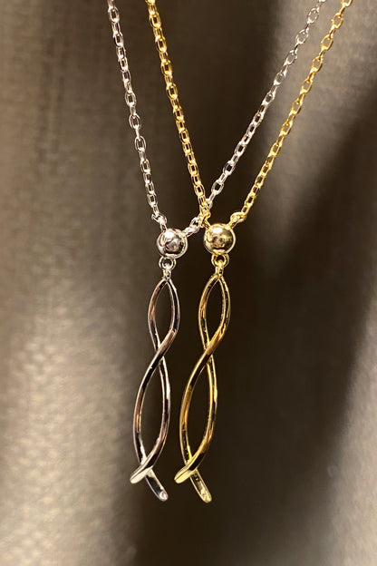 Taşsız İnce Lades Gümüş Kolye