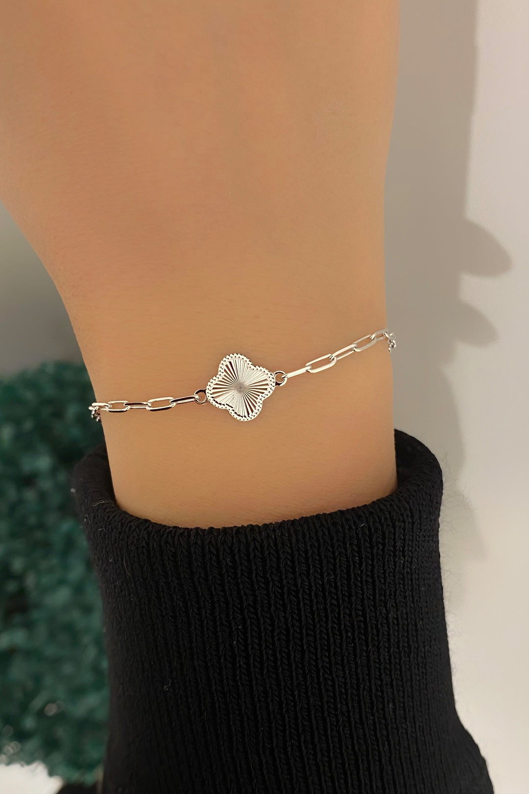 Taşsız Çarkıfelek Vanc Geo Zincir Bileklik