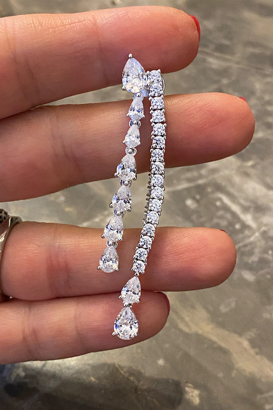 Damla Ve Suyolu Gümüş Çivili Küpe