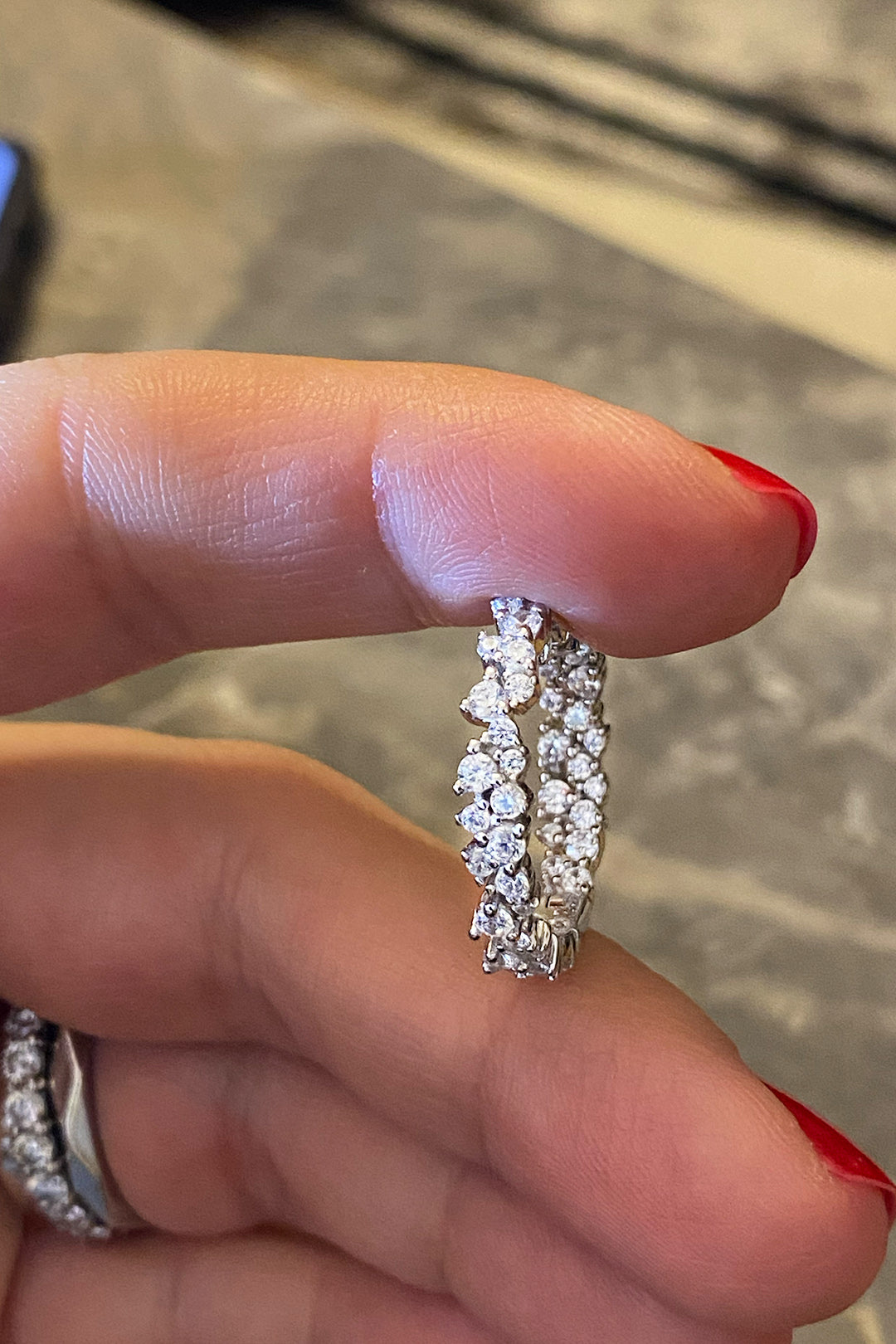 Mix Taşlı Tamtur Gümüş Halka Küpe