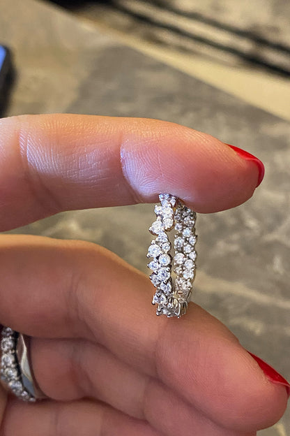 Mix Taşlı Tamtur Gümüş Halka Küpe