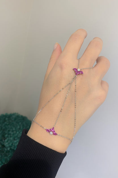 Ruby İki Lotus Gümüş Şahmeran