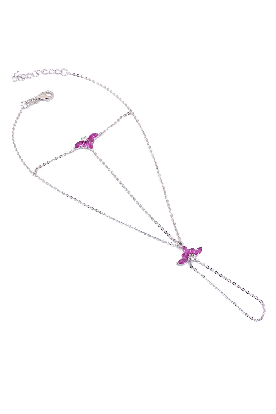 Ruby İki Lotus Gümüş Şahmeran