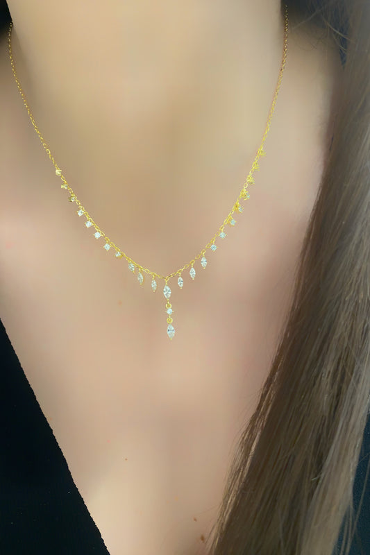 Markiz Ve Tohum Detay Gümüş Y Kolye