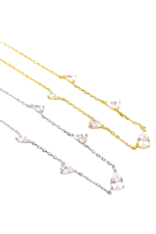 Mix Beş Damla Gümüş Kolye