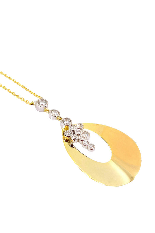 Mix Tohum Ve Damla Plaka Gümüş Kolye