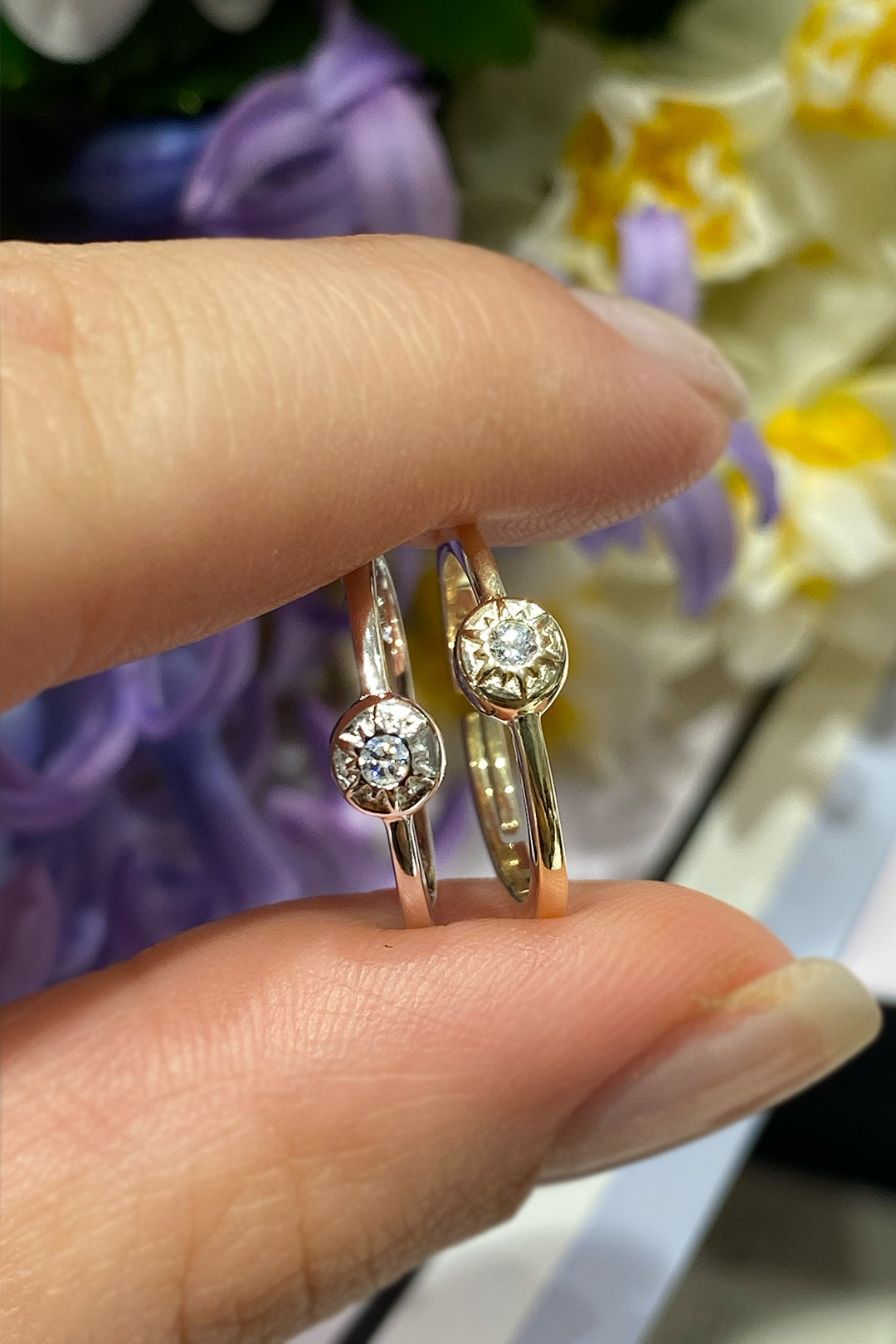 Tektaş Mini Güneş İnce Gümüş Serçeparmak Yüzüğü