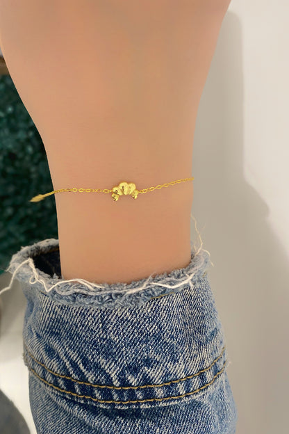 Taşsız Kruvasan Gümüş Bileklik