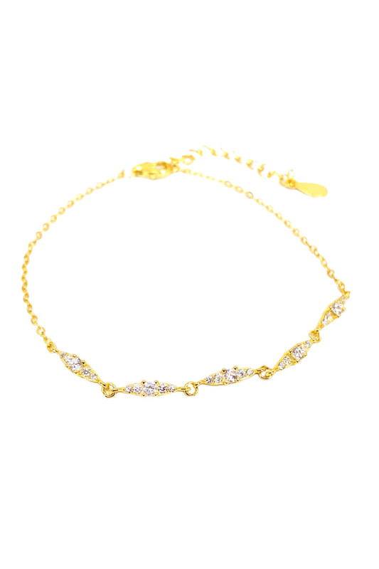 Tektaş Ve Beş Markiz Gümüş Bileklik