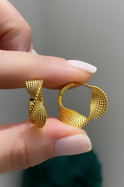 Topçuk Spiral Gümüş Küpe