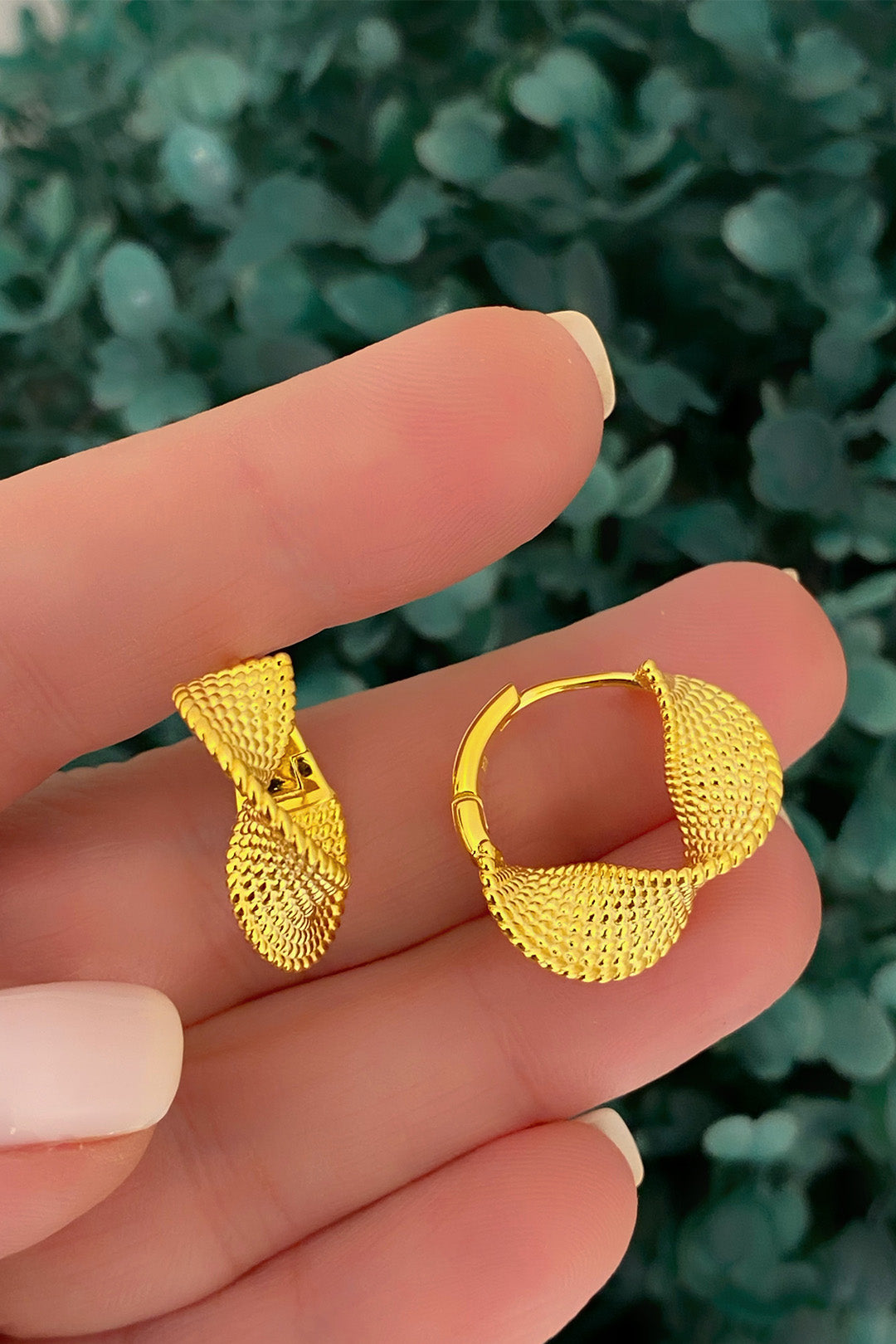 Topçuk Spiral Gümüş Küpe