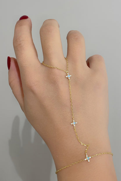 Opal Taşlı Dümen Gümüş Şahmeran
