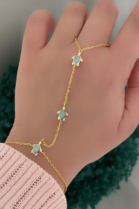 Opal Üç Kaplumbağa Gümüş Şahmeran